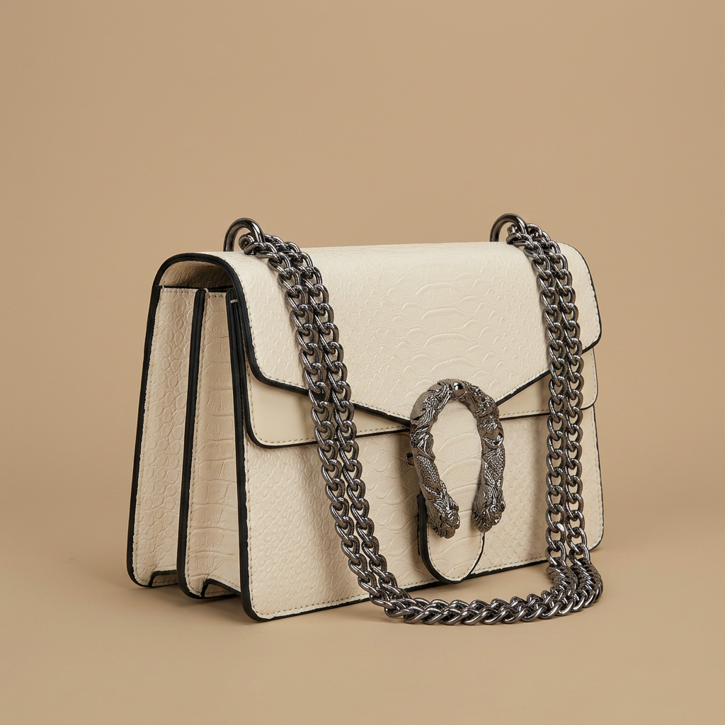 Crossbody Bag Snake Embossed Flap