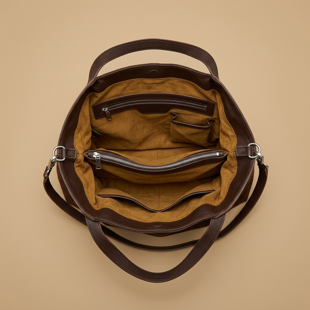Tote Bag Large Suede Leather Handbag