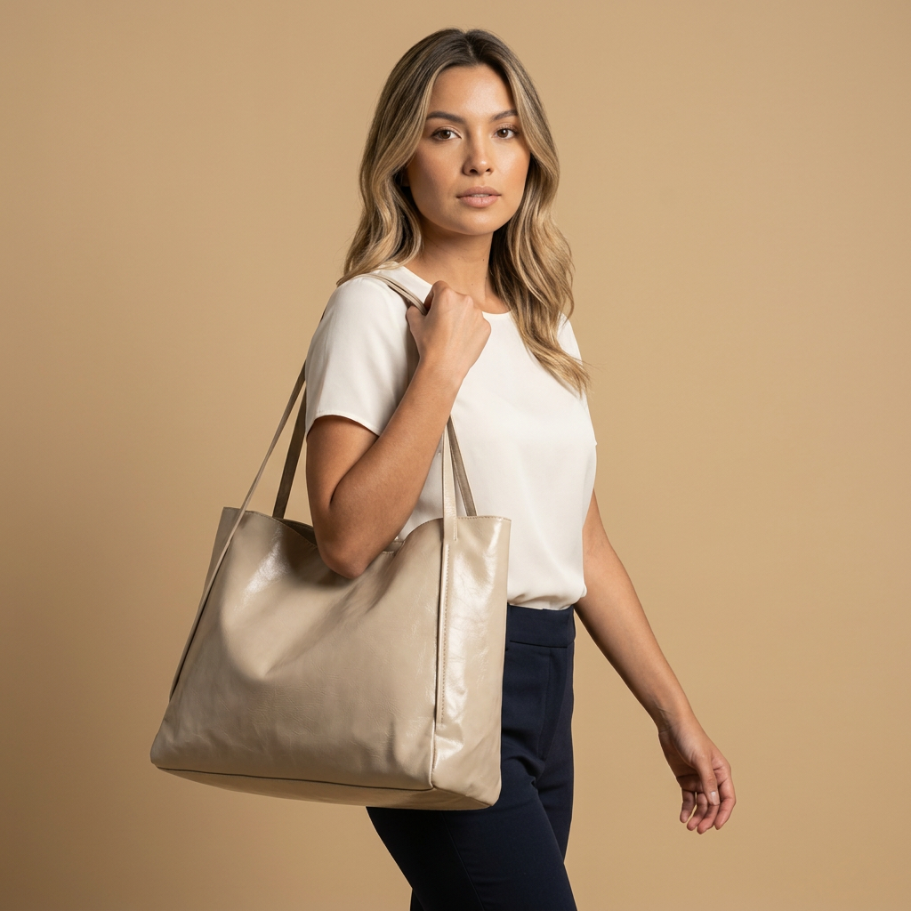 Tote Bag Slouchy Glossy Finish
