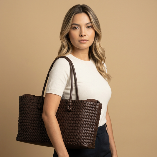 Tote Bag Oversized Woven Design