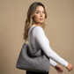Hobo Bag Woven Suede Texture