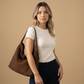 Hobo Bag Woven Suede Texture