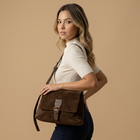 Hobo Bag with Buckle Flap