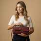 Crossbody Bag Woven Leather Clutch Handbag