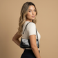 Shoulder Bag with Croc Texture