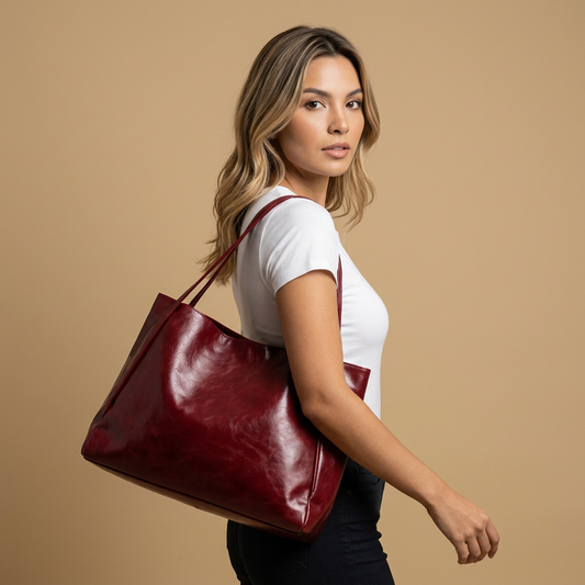 Tote Bag Slouchy Glossy Finish