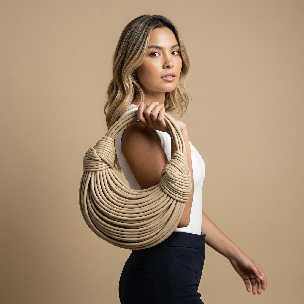 Shoulder Bag with Gold Hardware