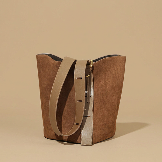 Shoulder Bag with Matte Leather