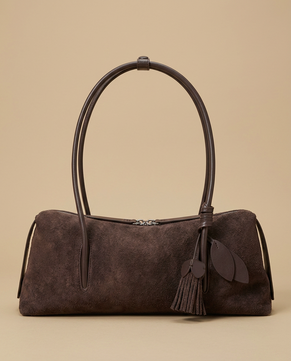 Shoulder Bag with Tassel Accent