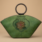 Shoulder Bag with Floral Applique