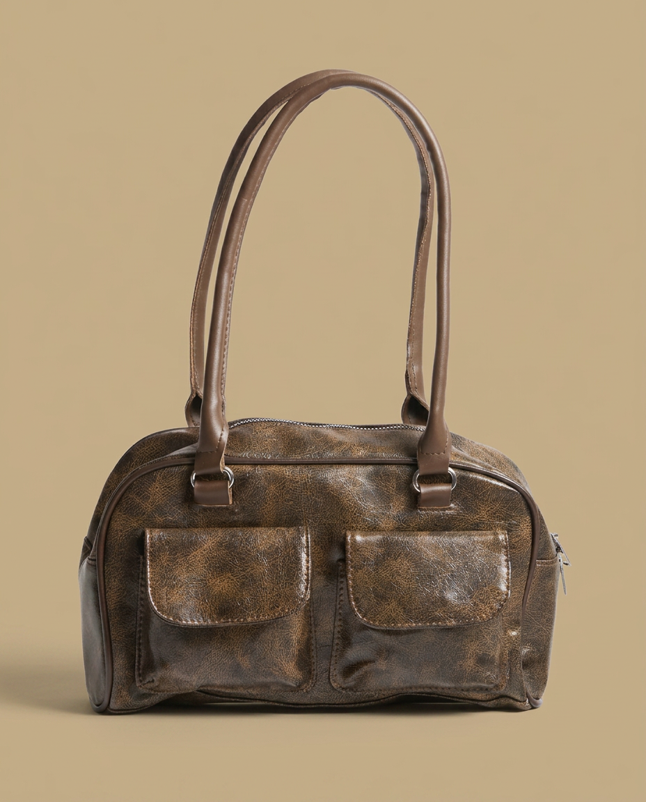 Shoulder Bag with Dual Pockets