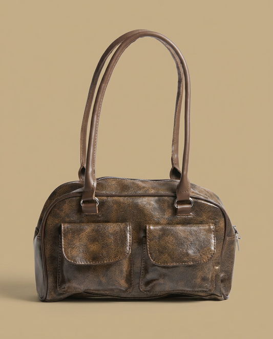 Shoulder Bag with Dual Pockets