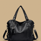 Tote Bag Women Studded Leather Tassel Handbag