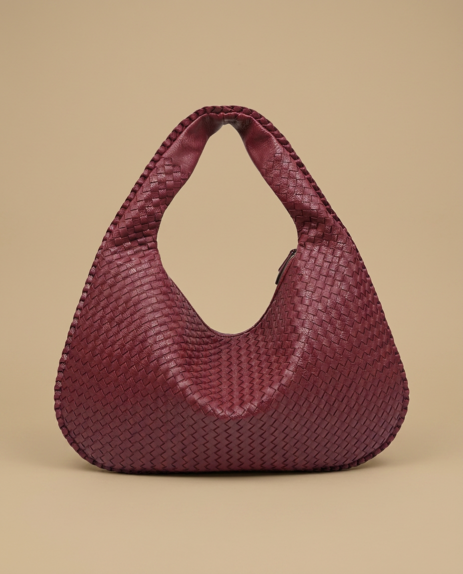 Hobo Bag Women Woven Leather Oversized Handbag