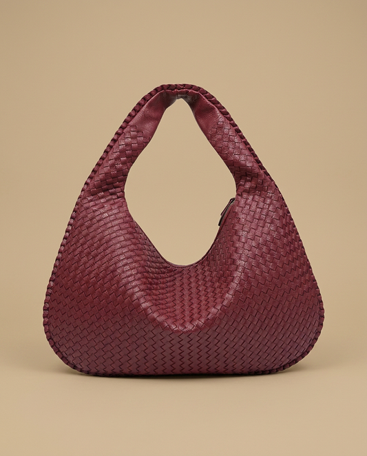 Hobo Bag Women Woven Leather Oversized Handbag