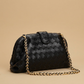 Shoulder Bag Woven Leather Chain