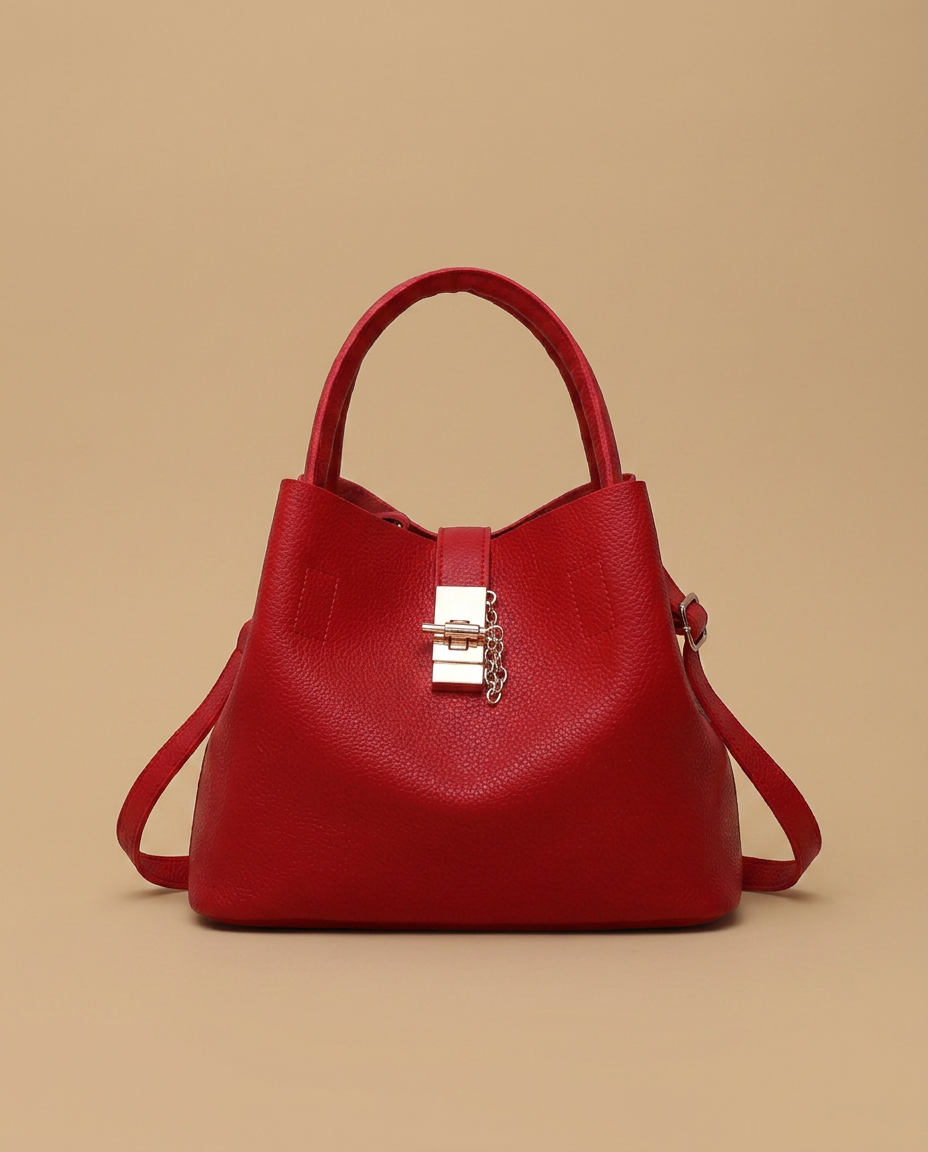 Shoulder Bag Women Leather Tote Gold Hardware
