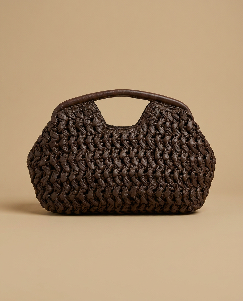 Hobo Bag Woven Straw Design
