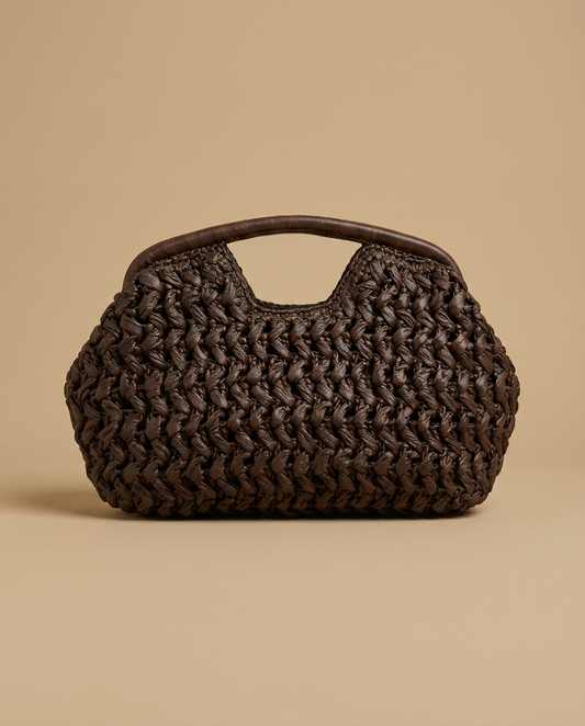 Hobo Bag Woven Straw Design