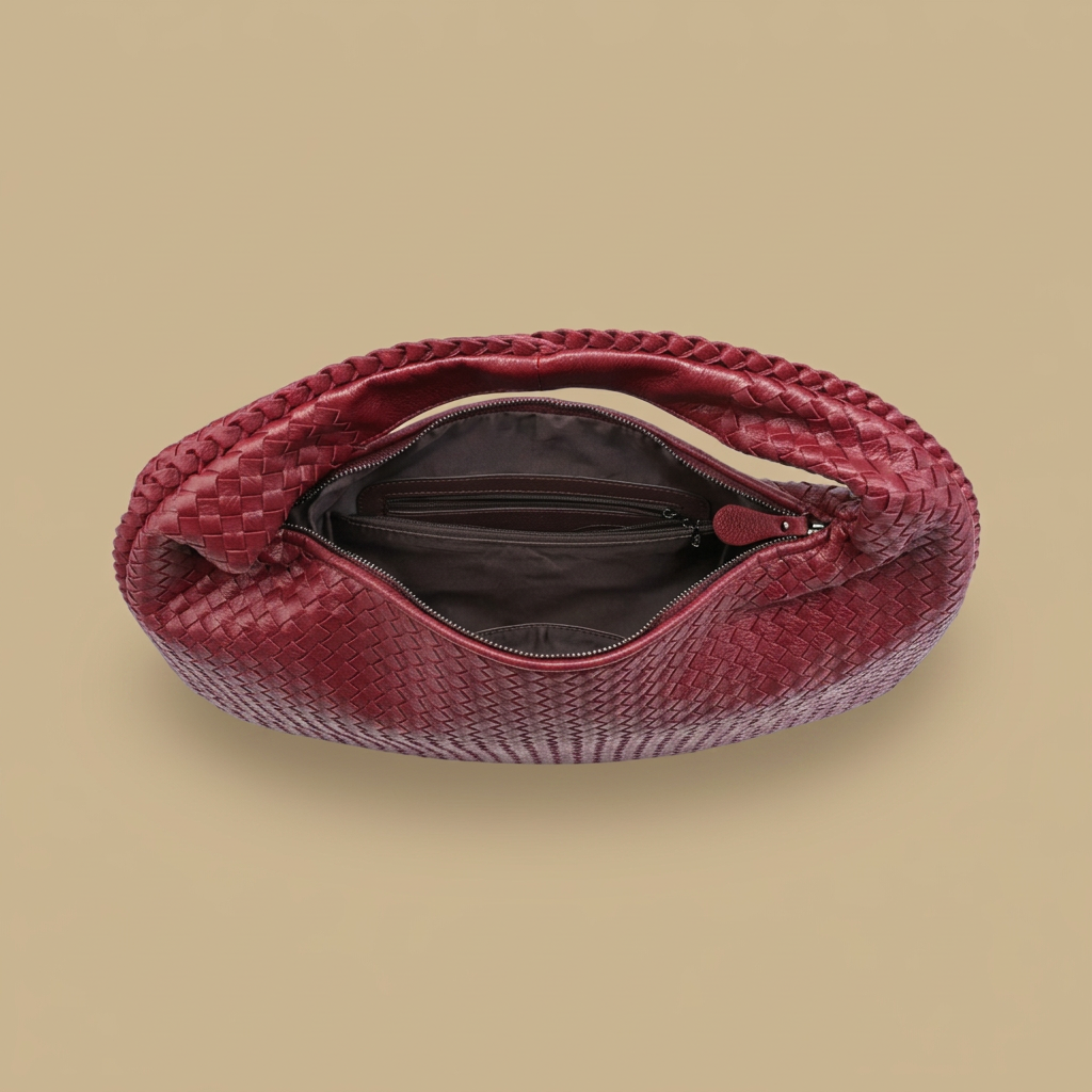Hobo Bag Women Woven Leather Oversized Handbag