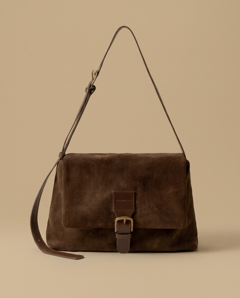 Hobo Bag with Buckle Flap