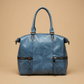 Shoulder Bag with Dual Zippers