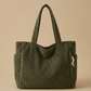 Tote Bag with Corduroy Texture
