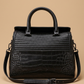 Shoulder Bag Croc Embossed Leather
