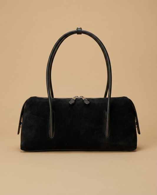 Shoulder Bag with Double Zipper