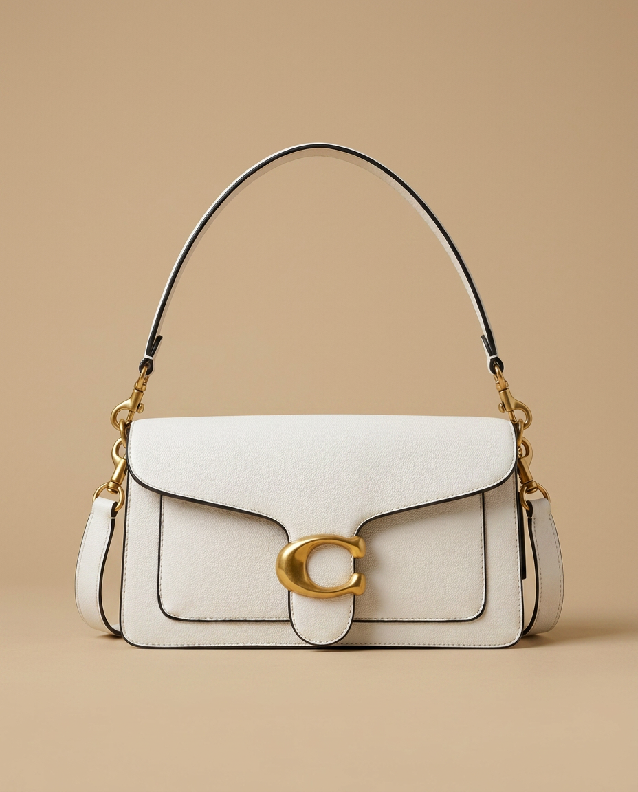Shoulder Bag Women Flap Leather Gold Hardware