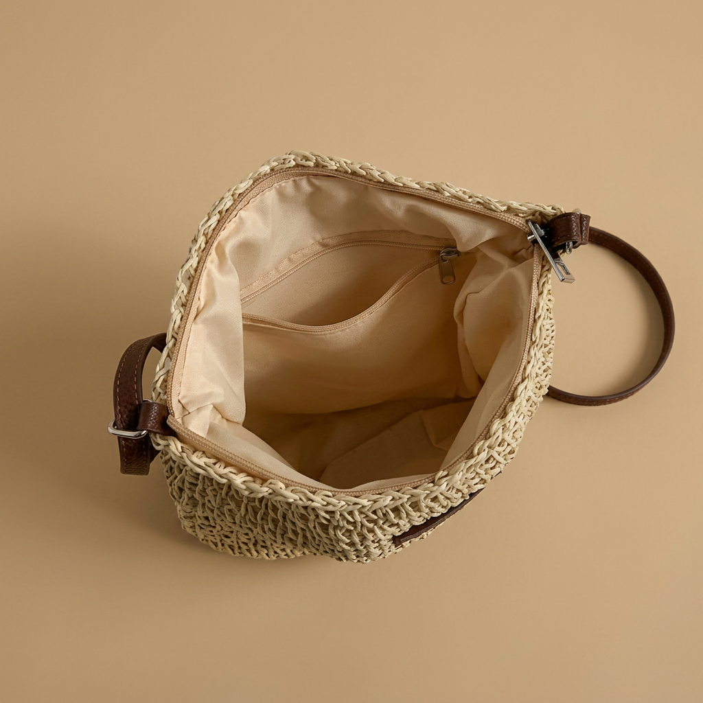 Shoulder Bag Women Woven Straw Crossbody Handbag