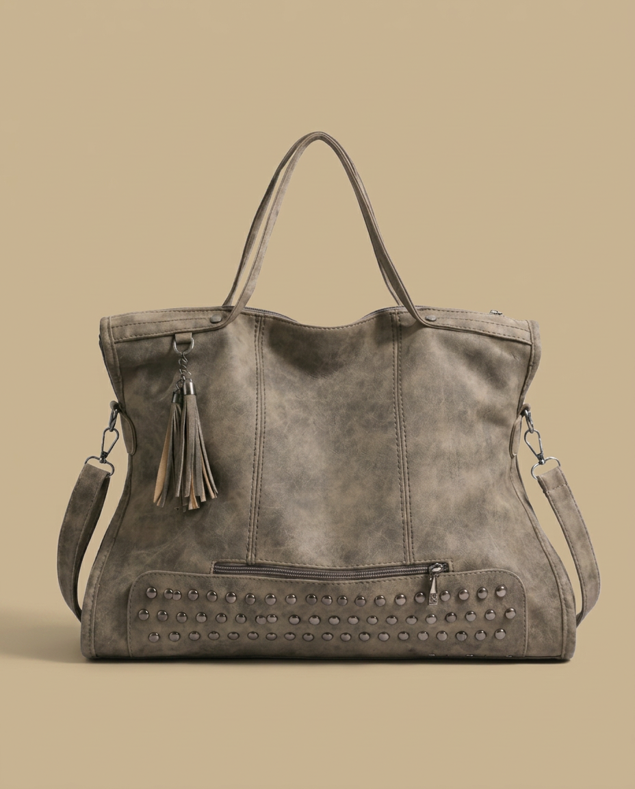 Tote Bag Women Large Studded Suede Work Bag
