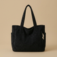 Tote Bag with Corduroy Texture