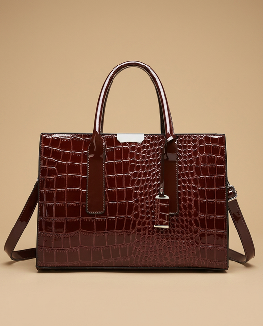 Tote Bag Croc Embossed Finish