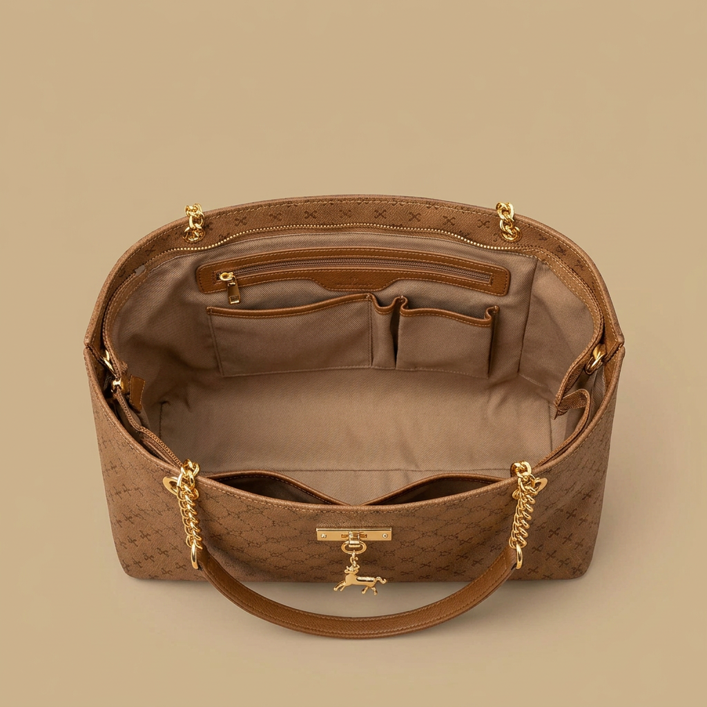 Tote Bag Women Chain Strap Monogram Handbag