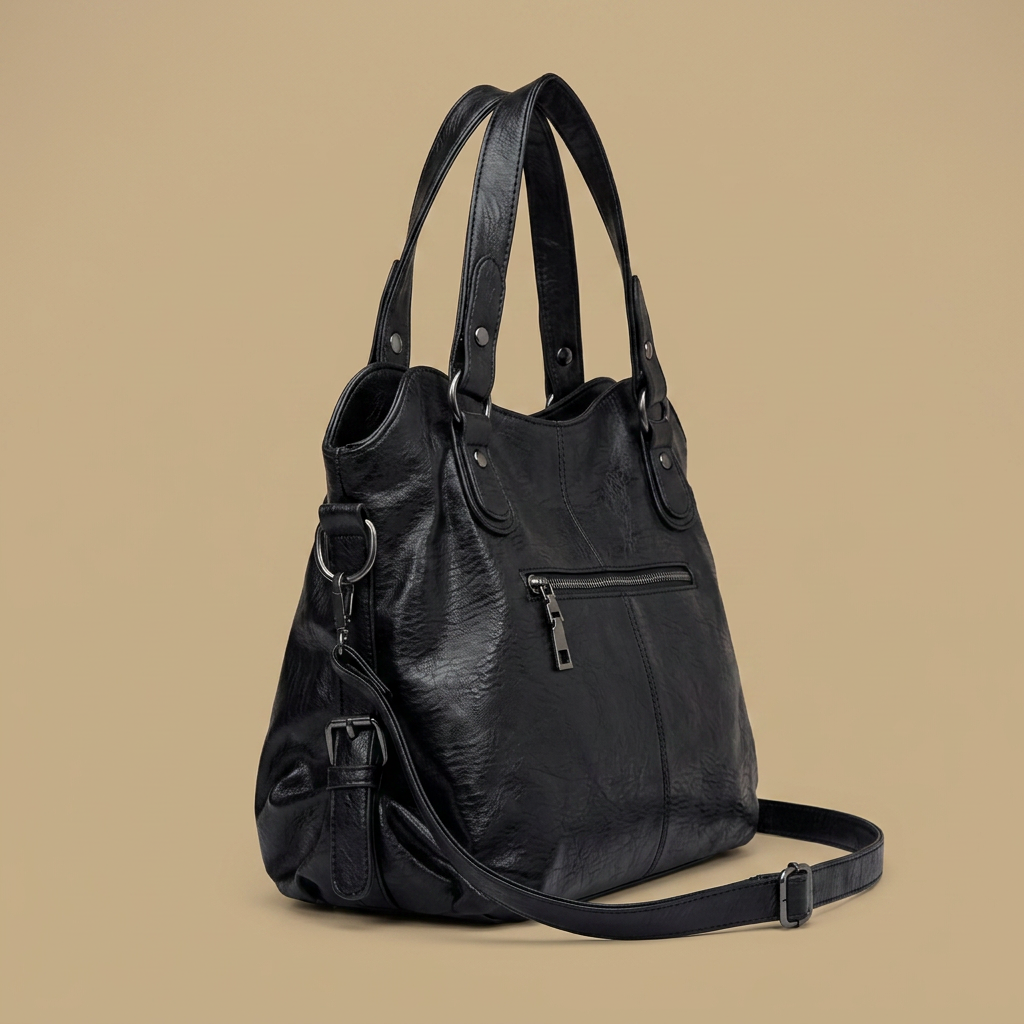 Tote Bag Women Studded Leather Tassel Handbag