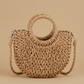Crossbody Bag Woven Rattan Straw