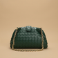 Shoulder Bag Woven Leather Chain