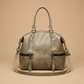 Shoulder Bag with Dual Zippers