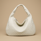 Hobo Bag Women Woven Leather Oversized Handbag