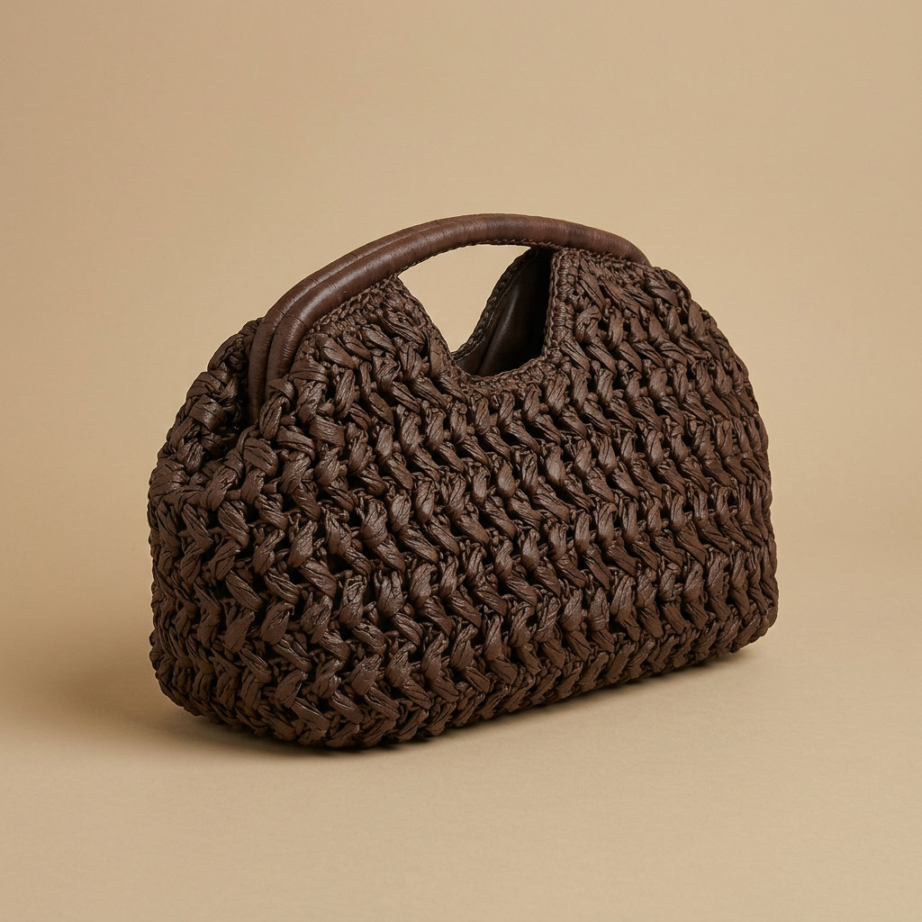 Hobo Bag Woven Straw Design