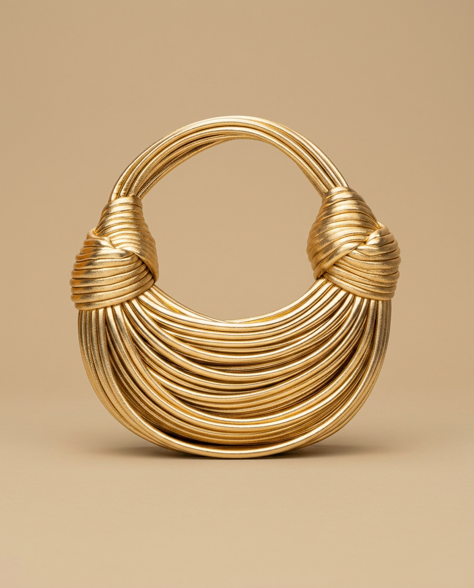 Shoulder Bag with Gold Hardware