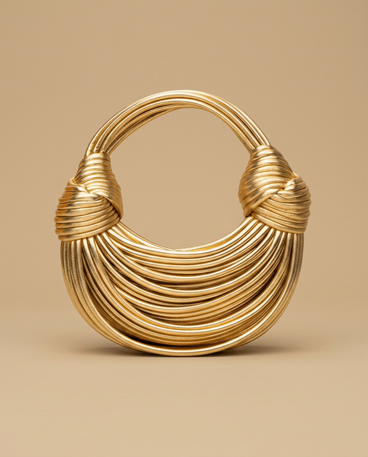Shoulder Bag with Gold Hardware