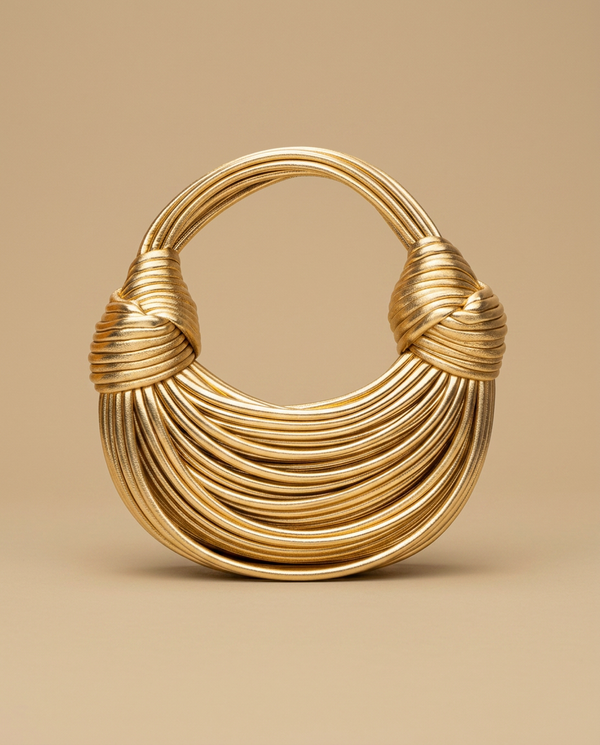 Shoulder Bag with Gold Hardware