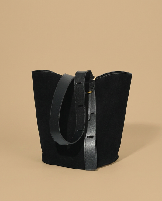 Shoulder Bag with Matte Leather