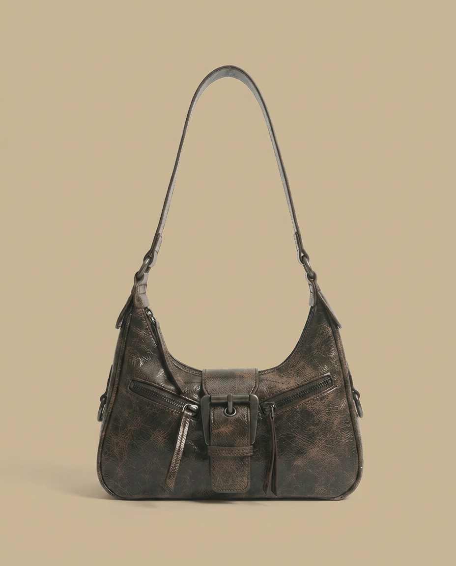 Shoulder Bag with Buckle Detail
