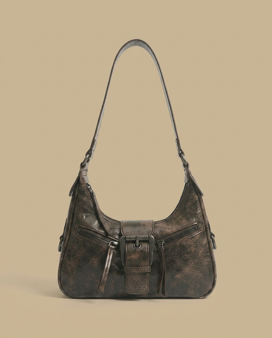 Shoulder Bag with Buckle Detail