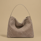 Hobo Bag Woven Suede Texture