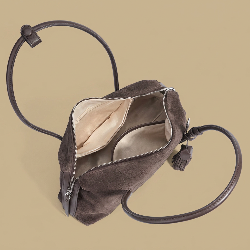 Shoulder Bag with Tassel Accent
