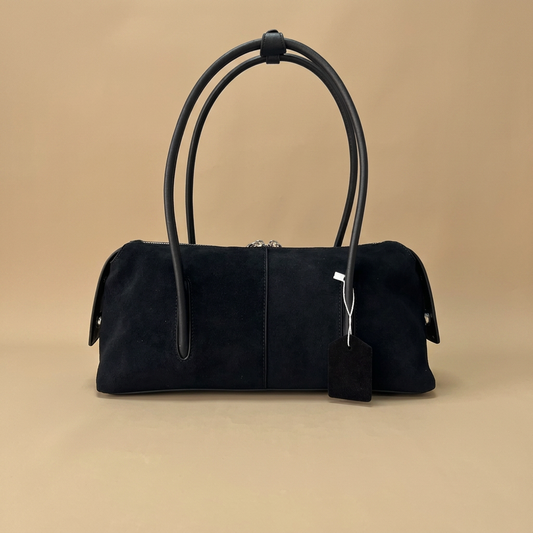 Shoulder Bag with Double Zipper